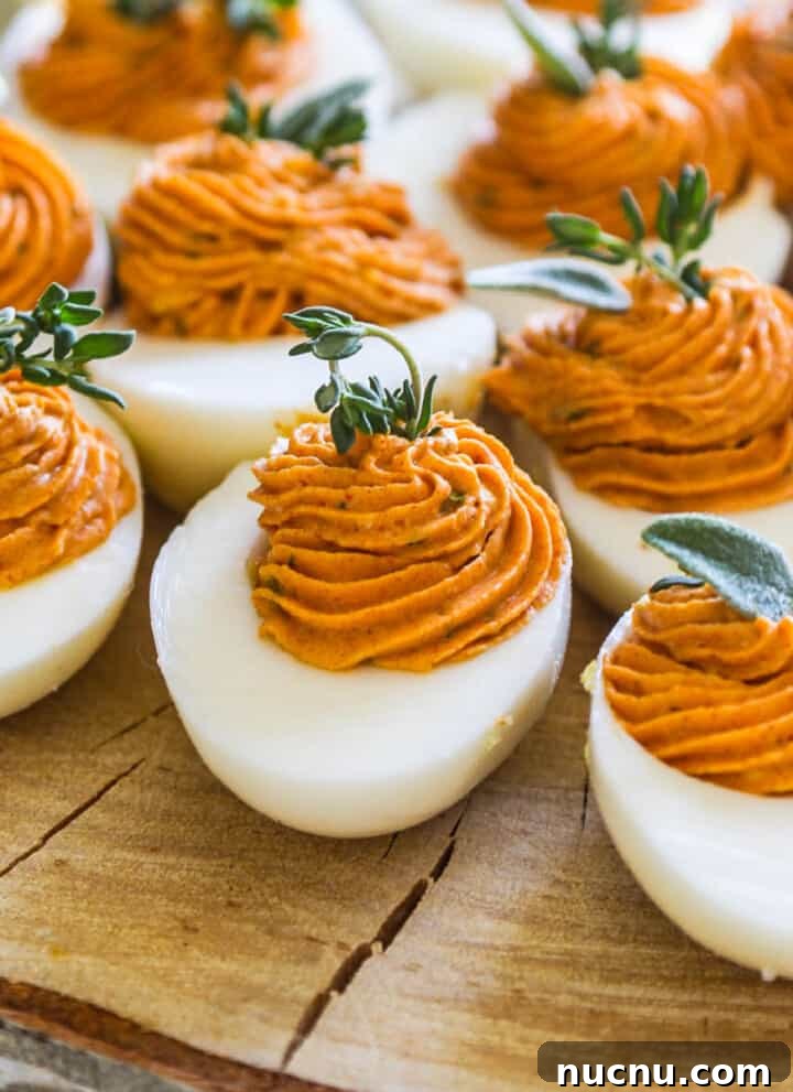 Thanksgiving deviled eggs