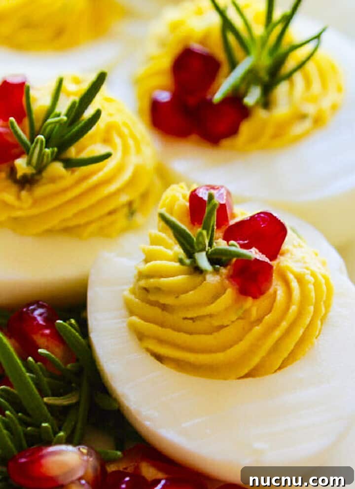 Christmas deviled eggs