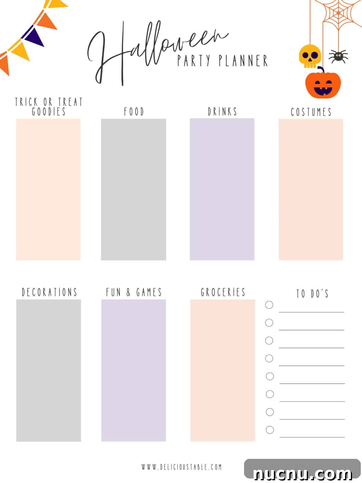 Halloween planner pages