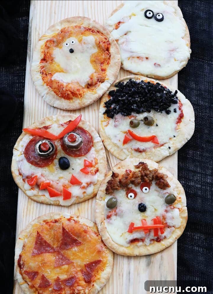 Halloween pizzas