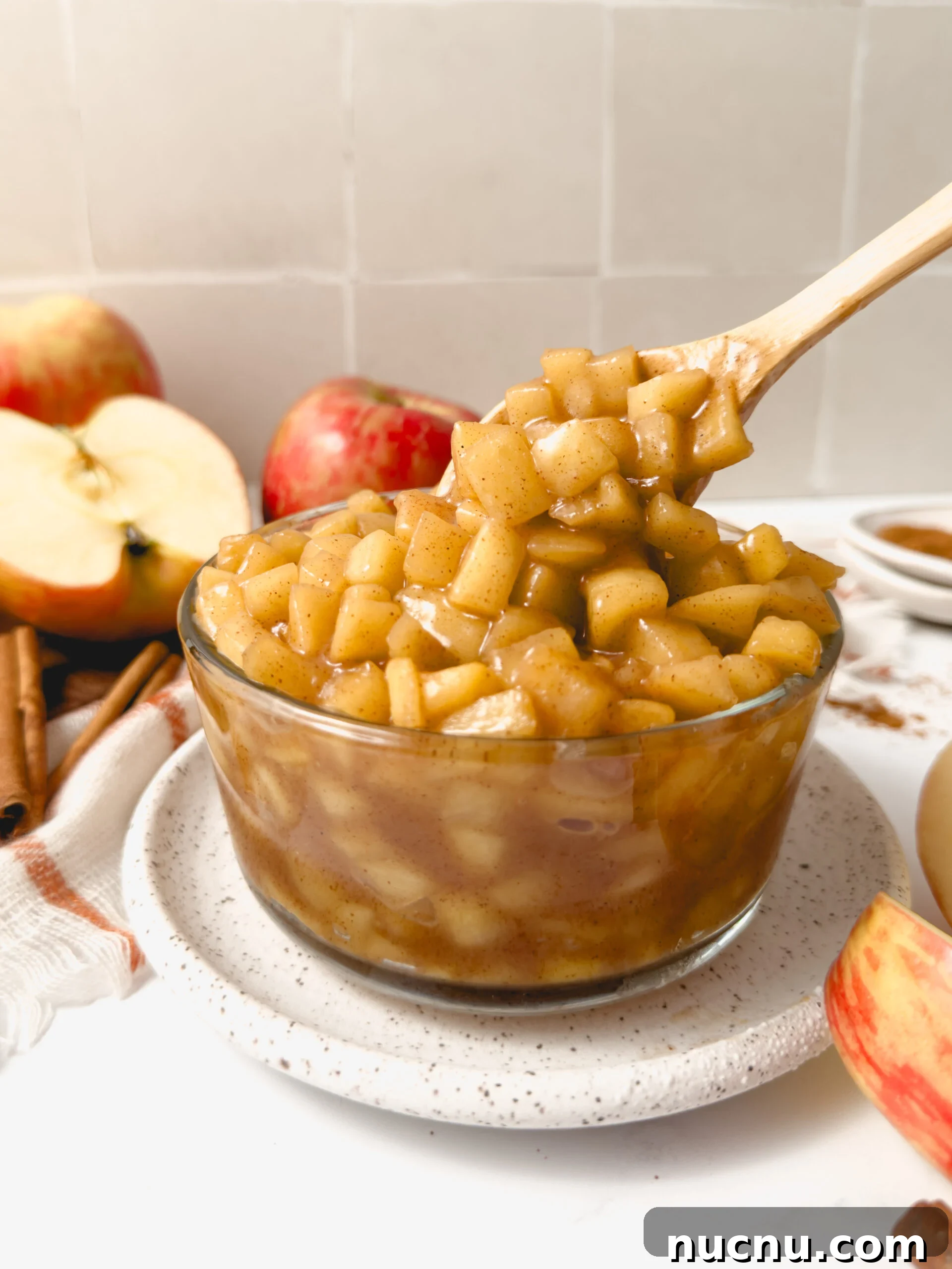 Jar of apple compote