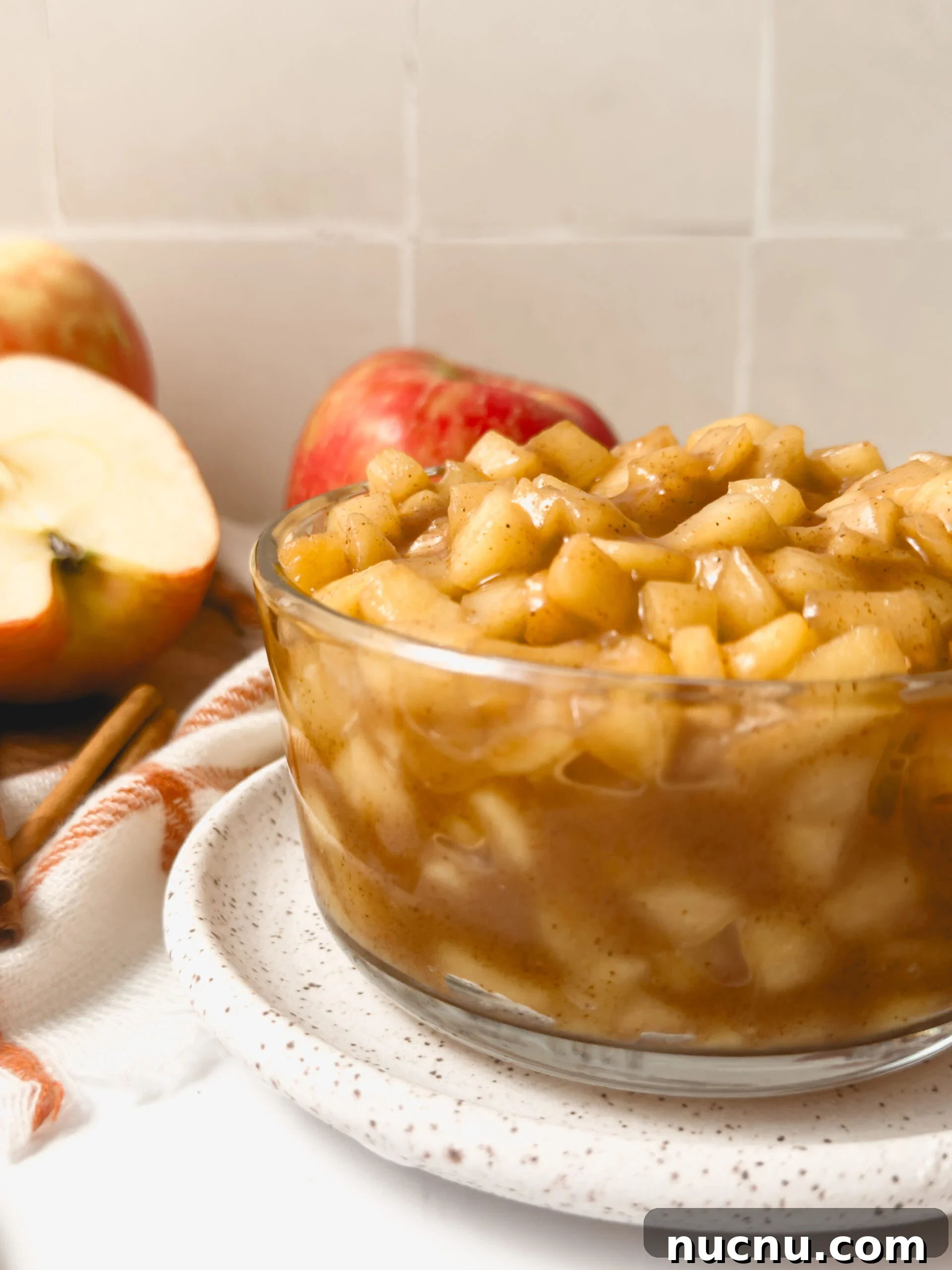 Compote served with spoon