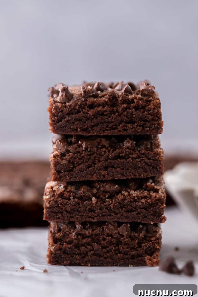 Chewy Chocolate Sugar Cookie Bars Recipe for Chocolate Lovers 4 chocolate sugar cookie bars recipe squares stacked on top of each other