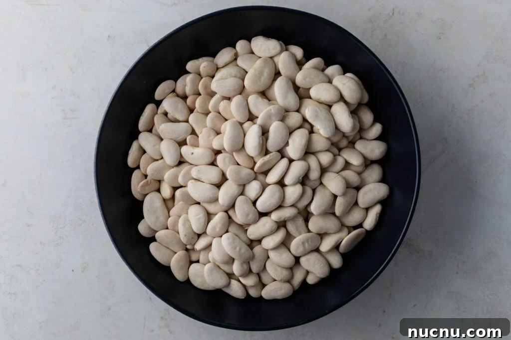 Southern-Style Creamy Butter Beans Recipe: Comforting Soul Food 3 bowl of uncooked butter beans