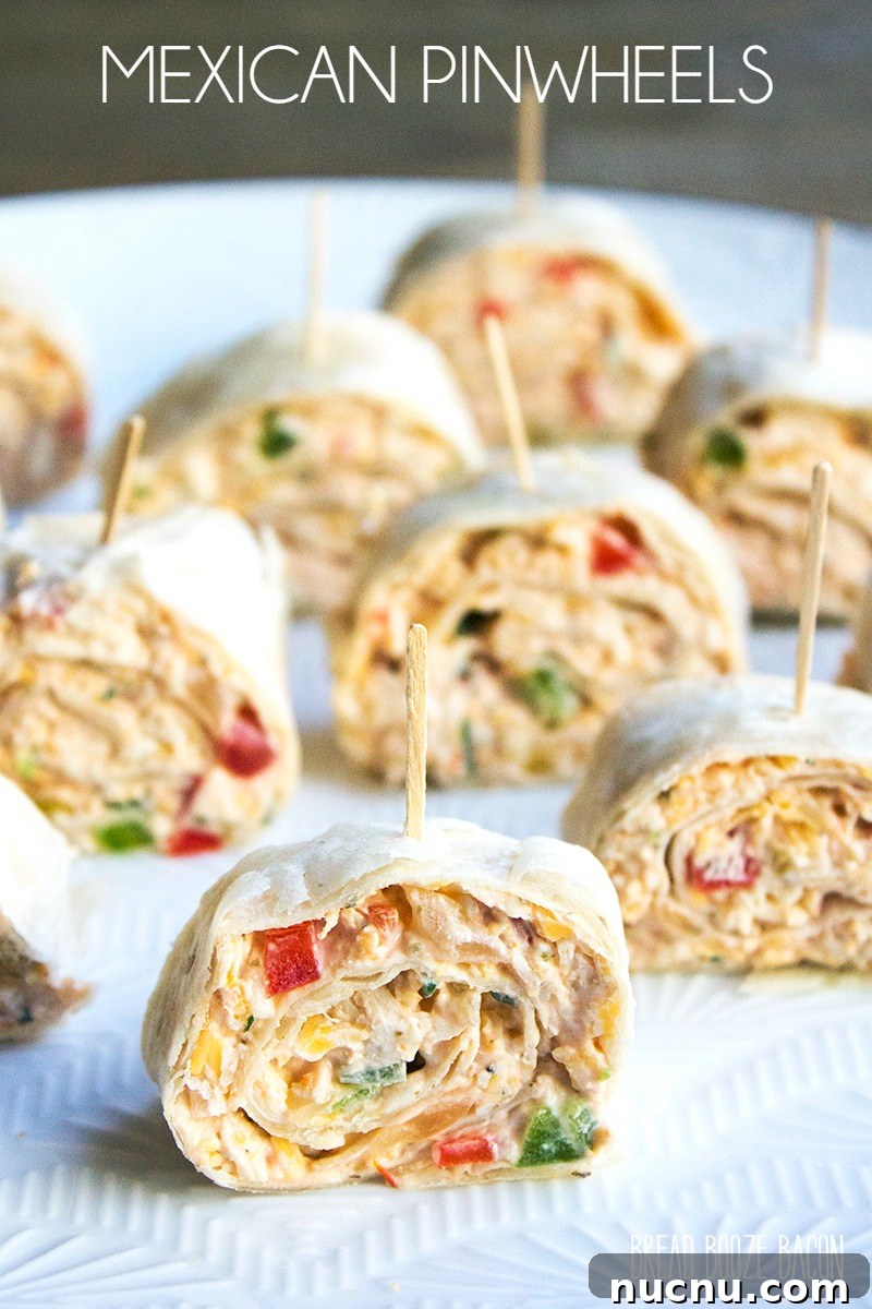 Authentic Mexican Pinwheels: Flavorful Party Appetizer Recipe 2 This easy Mexican Pinwheels Recipe is a party favorite that's full of bright, bold flavors you'll crave!
