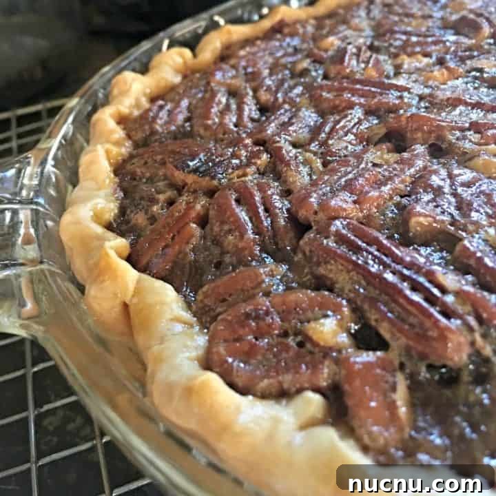 A close up shot of the side of the Kentucky Bourbon Pie
