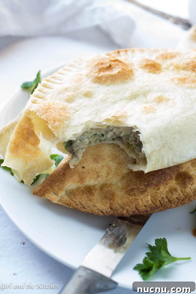 Baked Chebureki...Easy Georgian  Turnovers (with Meat)