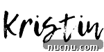 Close up of a signature of Kristin.