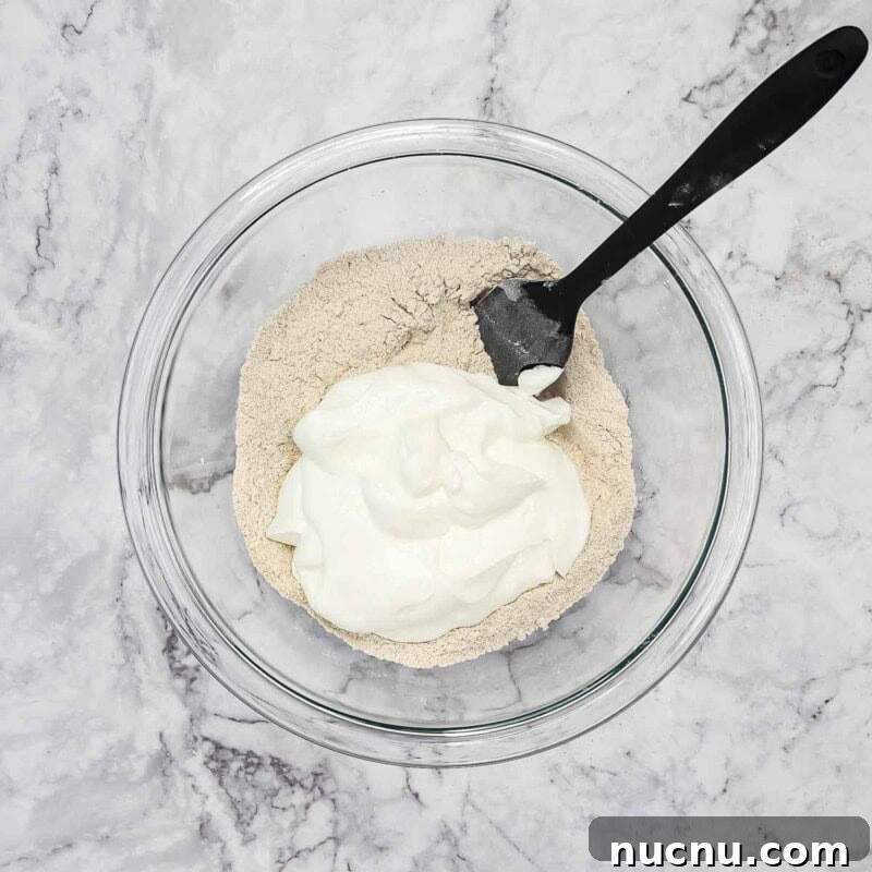 Combine the flour, baking powder, baking soda, and salt in a medium bowl.
