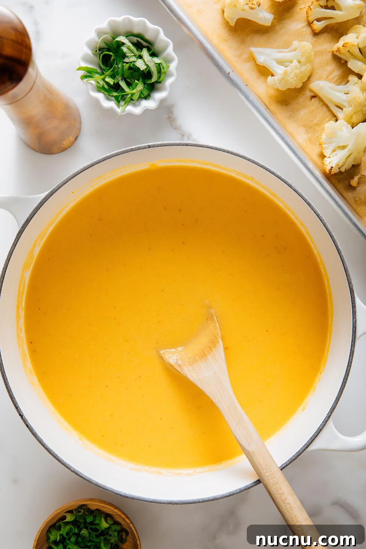 Creamy Curried Cauliflower Soup Recipe for Cozy Weeknights 8 curried cauliflower soup before topping