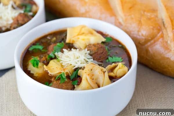 Slow Cooker Italian Meatball Tortellini Soup Recipe 2 Slow Cooker Meatball Tortellini Soup