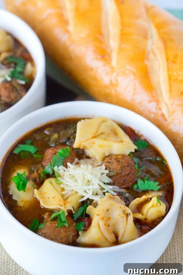 Slow Cooker Italian Meatball Tortellini Soup Recipe 3 Slow Cooker Meatball Tortellini Soup