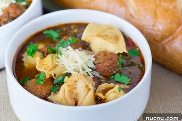 Slow Cooker Italian Meatball Tortellini Soup Recipe 4 Slow Cooker Meatball Tortellini Soup